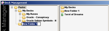 Deck Management Tool Create New Folder