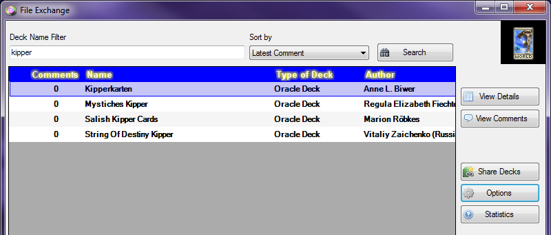 File Exchange - Deck Search by Name