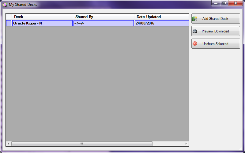 My Shared Decks