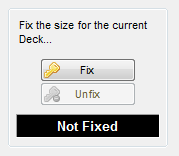 Options - Current Deck - Cards - Fix Deck Size